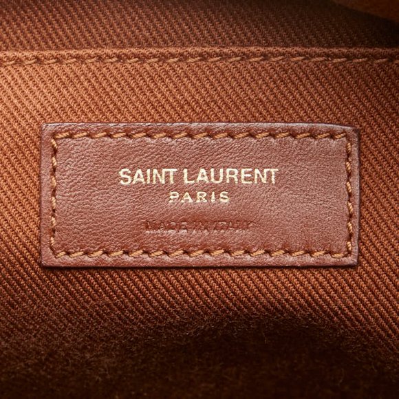 SAINT LAURENT Lou Cassandra Tassel Shoulder Bag Raffia Leather - Picture 5 of 8